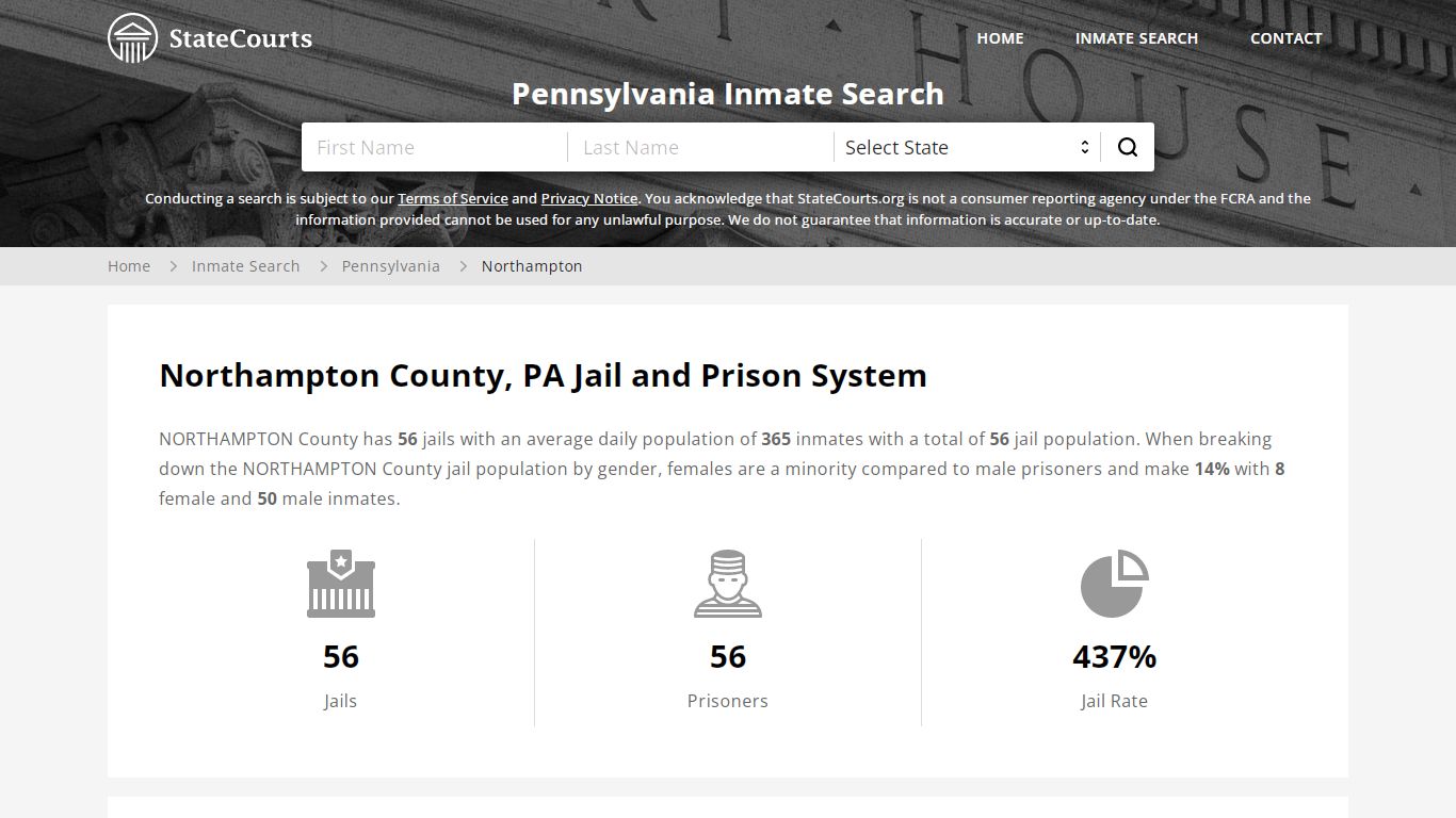 Northampton County, PA Inmate Search - StateCourts