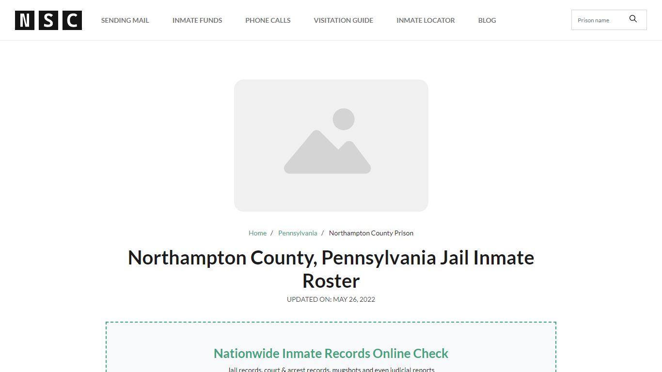 Northampton County, Pennsylvania Jail Inmate List