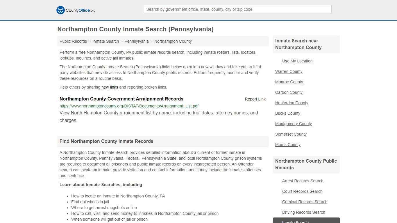 Inmate Search - Northampton County, PA (Inmate Rosters ...