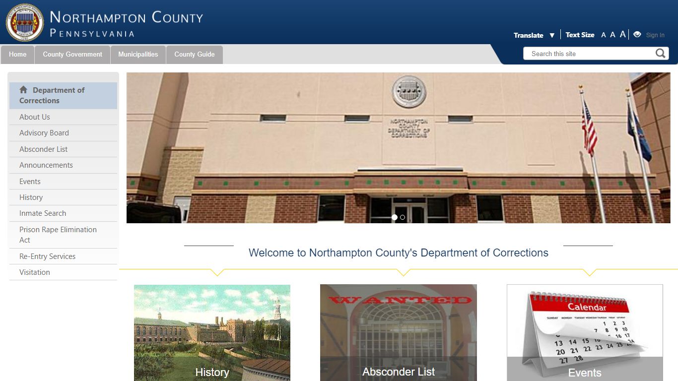 Department of Corrections - Northampton County